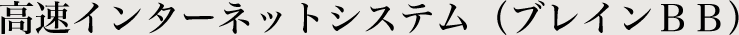 高速インターネットシステム（ブレインＢＢ）